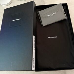 Empty Saint Laurent Wallet Or Clutch Box Set, Drawstring Bag & Authenticity Card